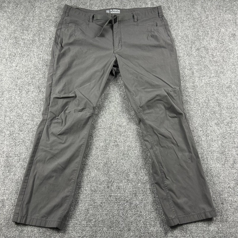 Alaskan Hardgear Pants Mens 40x32 Gray Relaxed Fit Duluth Trading Hiking Belted